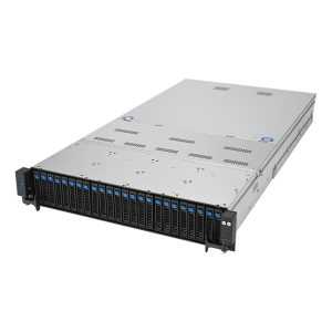 Сервер ASUS RS720-E11-RS24U 2U, 2xLGA4677, 32 DIMM DDR5, 24x 2.5"(12x NVMe+12x NVMe/SATA/SAS* hs), 2 x M.2 slot 2280, 2x10Gbe RJ45, 4 dual-slot GPU, 8