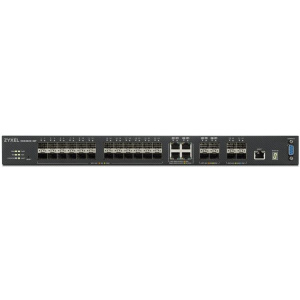 Коммутатор ZYXEL XGS4600-32F-ZZ0102F L3 XGS4600-32F, 24xSFP, 4xCombo (SFP/RJ-45), 4xSFP+, стекируемый (до 4), 2 источника питания AC
