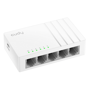 Коммутатор CUDY 5-Port Gigabit Splitter with USB C 5-Port Gigabit Desktop Switch, 5 10/100/1000M RJ45 Ports, Loop Detection, Desktop Plastic Case, Pow