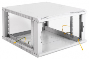 Шкаф коммутационный ЦМО ШРН-ЭКОНОМ (ШРН-Э-6.650) настенный 6U 600x650мм пер.дв.стекл 65кг серый 600мм 17.3кг 180град. 345мм