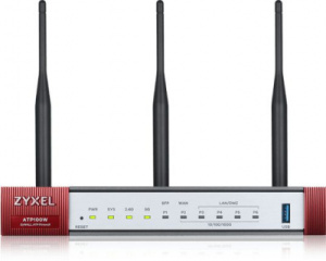 Межсетевой экран/ ZYXEL ATP100W Wireless Firewall, 2xWAN GE (1xRJ-45 and 1xSFP), 4xLAN / DMZ GE, 802.11a / b / g / n / ac (2.4 and 5 GHz), 1xUSB3.0,