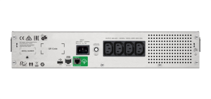 Источник бесперебойного питания APC Smart-UPS C 1000VA/600W, 2U RackMount, 230V, Line-Interactive, LCD, Out: 4xC13, 1 years warranty (замена SMC1000I-