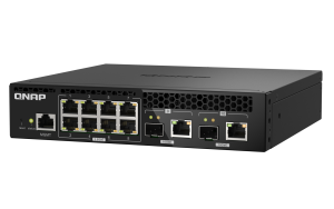 Коммутатор управляемый с 8 портами 2,5 Гбит/с RJ-45 и 2 портами 10 Гбит/с SFP+, совмещенными с RJ-45, пропускная способность до 80 Гбит/с, стоечное и