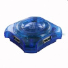 CBR CH-127 USB-концентратор , 4 порта, USB 2.0, голуб.