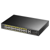 Коммутатор CUDY 24-Port Gigabit PoE+ Switch with 2 Uplink Gigabit Ports and 2 Gigabit SFP Slots 300W 24-10/100/1000 BASE-T Gigabit ports, 2-Port 10/10