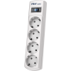 Сетевой фильтр PILOT mini , 7м, 4 розетки, 10А/2,2кВт, св.серый, Россия