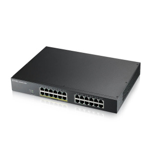 Коммутатор ZYXEL Коммутатор/ NebulaFlex GS1915-24EP Hybrid Smart L2 PoE+ Switch, 19" rack, 24xGE (12xPoE+), 130W PoE budget, standalone/cloud management
