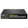 D-Link DGS-1008P/E1A Неуправляемый коммутатор с 8 портами 10/100/1000Base-T (4 порта PoE 802.3af/at, PoE-бюджет 80 Вт)