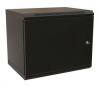Шкаф коммутационный WRline (WR-TW-1245-SR-RAL9004) настенный 12U 600x450мм пер.дв.металл 2 бок.пан. направл.под винты 60кг черный 350мм 650мм IP20 ста