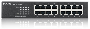 Коммутатор Коммутатор Zyxel GS1100-16, 16xGE, rack 19", бесшумный