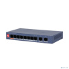 DAHUA DH-CS4010-8ET2GT-60 8-портовый PoE коммутатор с функцией облачного управления, 8xRJ45 100Mb, 2xRJ45 1Gb uplink