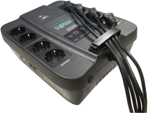 Источник бесперебойного питания Powercom Back-UPS SPIDER, Line-Interactive, LCD, AVR, 1100VA/605W, 8xSchuko outlets (4 surge & 4 batt), USB, black (14