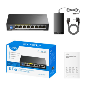 Коммутатор CUDY GS1008P 8-Port Gigabit PoE+ Switch 60W
