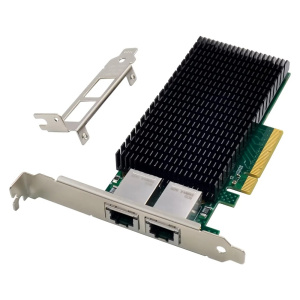 ORIENT XWT-INT540L2PE8, Сетевая карта PCI-Ex8 v2.1 2xRJ45 10Gbps Converged Server NIC, Intel X540 chipset, 10/1 Гбит/с, 2 планки крепления в комплекте
