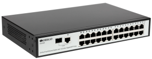 Коммутатор ORIGO Неуправляемый , 24x100Base-TX, 1xCombo 1000Base-T/SFP, комплект для установки в 19" стойку