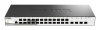 коммутатор D-Link Управляемый L2 коммутатор, 24x1000Base-X SFP, 4x10GBase-X SFP+, CLI, консольный порт RJ-45, RPS