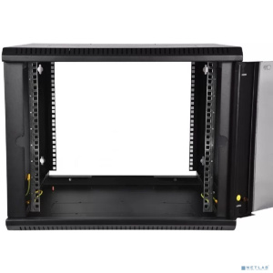 ЦМО Шкаф телекоммуникационный настенный разборный 9U (600х650) дверь стекло,цвет черный (ШРН-Э-9.650-9005)