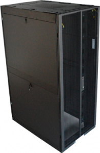 Шкаф коммутационный Lanmaster (LAN-DC-CBP-48UX8X10) напольный 48U 800x1070мм пер.дв.перфор. задн.дв.перфор.2-хст. 1500кг черный 2259мм