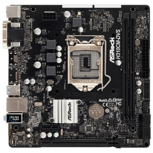 Asrock H310CM-DVS (/M/ASRK) RTL { Socket 1151, Intel®H310, 2xDDR4-2666, D-SUB+DVI-D, 1xPCI-Ex16, 1xPCI-Ex1, 4xSATA3, 8 Ch Audio, GLan, (4+2)xUSB2.0, (