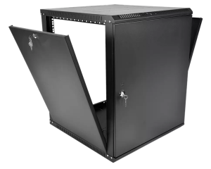 шкаф ЦМО Шкаф телекоммуникационный настенный разборный ЭКОНОМ 12U (600 350) дверь металл, цвет черный