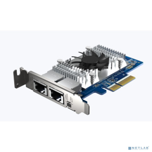 Сетевая карта/ QNAP QXG-10G2T-X710 LAN Expansion Card, PCIe Gen3 x4, Two 10GbE (10G / 5G / 2.5G / 1G / 100M)) Ports with SR-IOV and iSCSI, Block-based Сетевая карта/ QNAP QXG-10G2T-X710 LAN Expansion Card, PCIe Gen3 x4, Two 10GbE (10G / 5G / 2.5G / 1G / 100M)) Ports with SR-IOV and iSCSI, Block-based