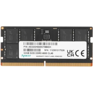 Модуль памяти Apacer 32GB DDR5 4800 SODIMM CL40, 1.2V, 2048x8, RTL