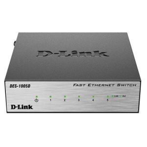 Коммутатор D-LINK DES-1005D/O2B Неуправляемый с 5 портами 10/100BASE-TX