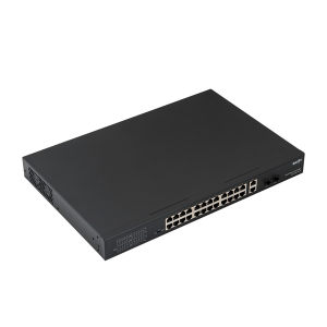 Коммутатор (4085) SKAT PoE-24E-2G-2S коммутатор PoE Plus, мощность 400Вт, порты:24-Ethernet, 2-Uplink, 2-SFP