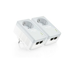 TP-Link TL-PA4020P KIT AV600 Комплект 2-портовых адаптеров Powerline со встроенной розеткой