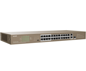 TEF1126P-24-250W — это неуправляемый PoE-коммутатор, разработанный Tenda. В соответствии со стандартами IEEE 802.3af и IEEE 802.3at он автоматически TEF1126P-24-250W — это неуправляемый PoE-коммутатор, разработанный Tenda. В соответствии со стандартами IEEE 802.3af и IEEE 802.3at он автоматически
