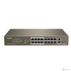 TENDA TEF1118P-16-150W Коммутатор в стойку 16-Ports 10/100 Base-TX + 2-Ports 10/100/1000 Base-T + 1-Port 1000 Base-X SFP 16-Ports PoE(PoE бюджет 130W)