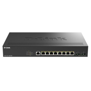 Коммутатор D-Link DGS-1210-10XP/ME/C1A Управляемый L2 коммутатор с 8 портами 10/100/1000Base-T и 2 портами 10GBase-X SFP+ (8 портов PoE 802.3af/at, Po
