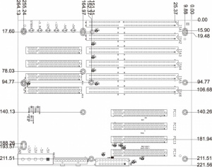 Кросс-плата PCI-10S, PICMG 1.0, 10 слотовая, слоты расширения: PICMG, 4xPCI, 5xISA