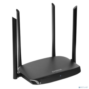 Digma DWR-AC1202 Роутер беспроводной AC1200 10/100/1000BASE-TX черный