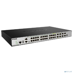 D-Link DGS-3630-28TC/A3ASI PROJ Управляемый L3 коммутатор, стек, 20x1000Base-T, 4x10GBase-X SFP+, 4xCombo 1000Base-T/SFP, ПО SI