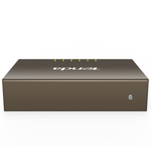 Коммутатор Tenda TEF1005D Коммутатор неуправляемый, 5 портов 5x100 Мбит/с, настольный, металлический корпус