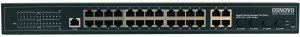 Коммутатор Osnovo Коммутатор/ Управляемый L2 PoE Gigabit Ethernet на 24 RJ45 PoE + 4 x GE Combo Uplink, до 30W на порт, суммарно до 400W