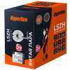 Кабель Hyperline UUTP4R-C5E-S24-IN-LSZH-GY-305 (305 м) Кабель витая пара, неэкранированный U/UTP, категория 5е, 4 пары 24 AWG, 4х2х0,51 мм, однопровол