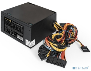 Exegate EX289070RUS БП 600W ExeGate EVO600-LT ATX, APFC, 12cm RGB fan, 24p, (4+4)p, PCI-E, 5SATA, 3IDE, black