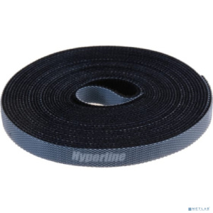 Hyperline WASNR-5x9-BK Лента (липучка) в рулоне, ширина 9 мм, длина 5 м, черная