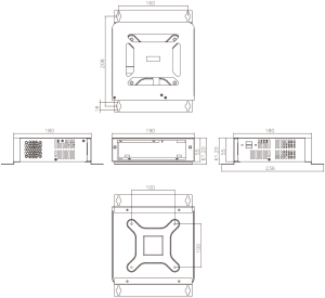 Корпус для промышленного компьютера, mITX, отсек для 2,5" HDD, без БП