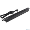 Exegate EX280855RUS Блок розеток ExeGate ServerPro PDU-19H809 Al-8C13-EU2.5, 19",1U,алюм, 8 IEC 320 C13, евровилка, 2.5м