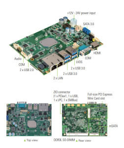 Одноплатный компьютер CAPA310HGGA-E3940-ZIO, 3.5" SBC, процессор Intel® Atom® x5-E3940, 1.6 ГГц, DDR3L-1867 МГц SO-DIMM, до 8 Гб, 1 x mSATA, 1 x SATA-