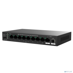 IP-COM G1110PF-8-120W Коммутатор неуправляемый PoE, 10 портов, 9x1 Гбит/с, SFP 1х1 Гбит/с, PoE 8х30 Вт (до 102 Вт), настольный