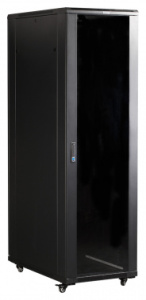 Шкаф коммутационный Lanmaster (TWT-CBB-27U-6X8-P1) напольный 27U 600x800мм пер.дв.перфор. задн.дв.перфор.2-хст. 2 бок.пан. 800кг черный IP20 сталь