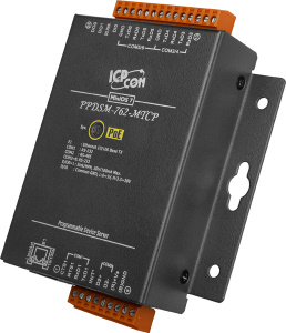 6-портовый программируемый преобразователь Modbus RTU/ASCII в Modbus TCP с возможностью питания PoE