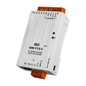 1-портовый преобразователь Modbus TCP в Modbus RTU/ASCII (клеммный блок для питания)