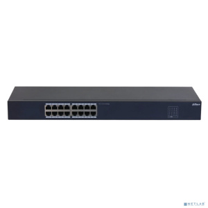 DAHUA DH-SF1016 16-портовый неуправляемый коммутатор, 16xRJ45 100Mb, коммутация 3.2 Гбит/с, MAC-таблица 8К, металл DAHUA DH-SF1016 16-портовый неуправляемый коммутатор, 16xRJ45 100Mb, коммутация 3.2 Гбит/с, MAC-таблица 8К, металл