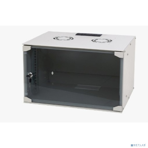 NEOMAX Шкаф телекоммуникационный настенный 6U (520х400), стеклянная дверь, замок-ключ, разборный, цвет серый (1 коробка)[NM-CBWM-6U5240GKL-301-GY]