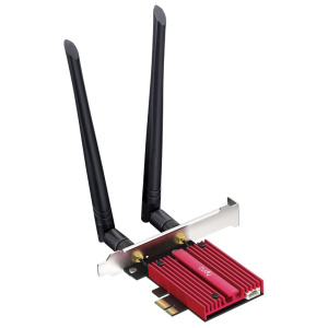 Адаптер беспроводной связи (Wi-Fi) CUDY AX5400 Wi-Fi 6E PCI Express Adapter 5400Mbps Wi-Fi 6E / Bluetooth 5.2 PCI Express Adapter with Heatsink, Intel